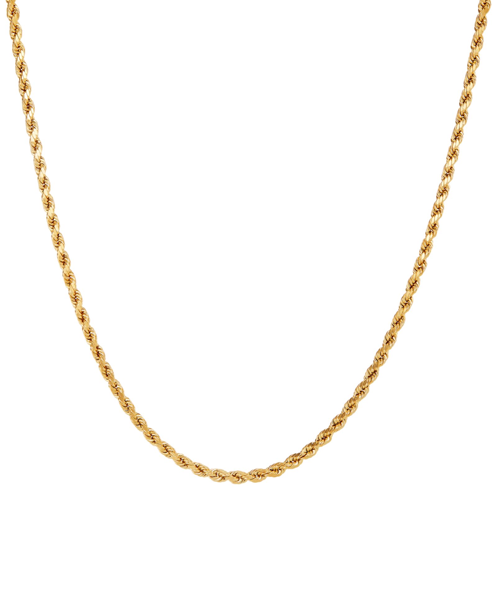 Цепочка-ожерелье с легким плетением Rope Link 22" в 10k Gold