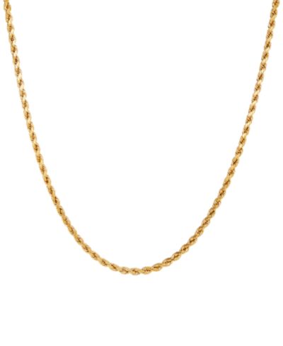 Цепочка-ожерелье с легким плетением Rope Link 22" в 10k Gold