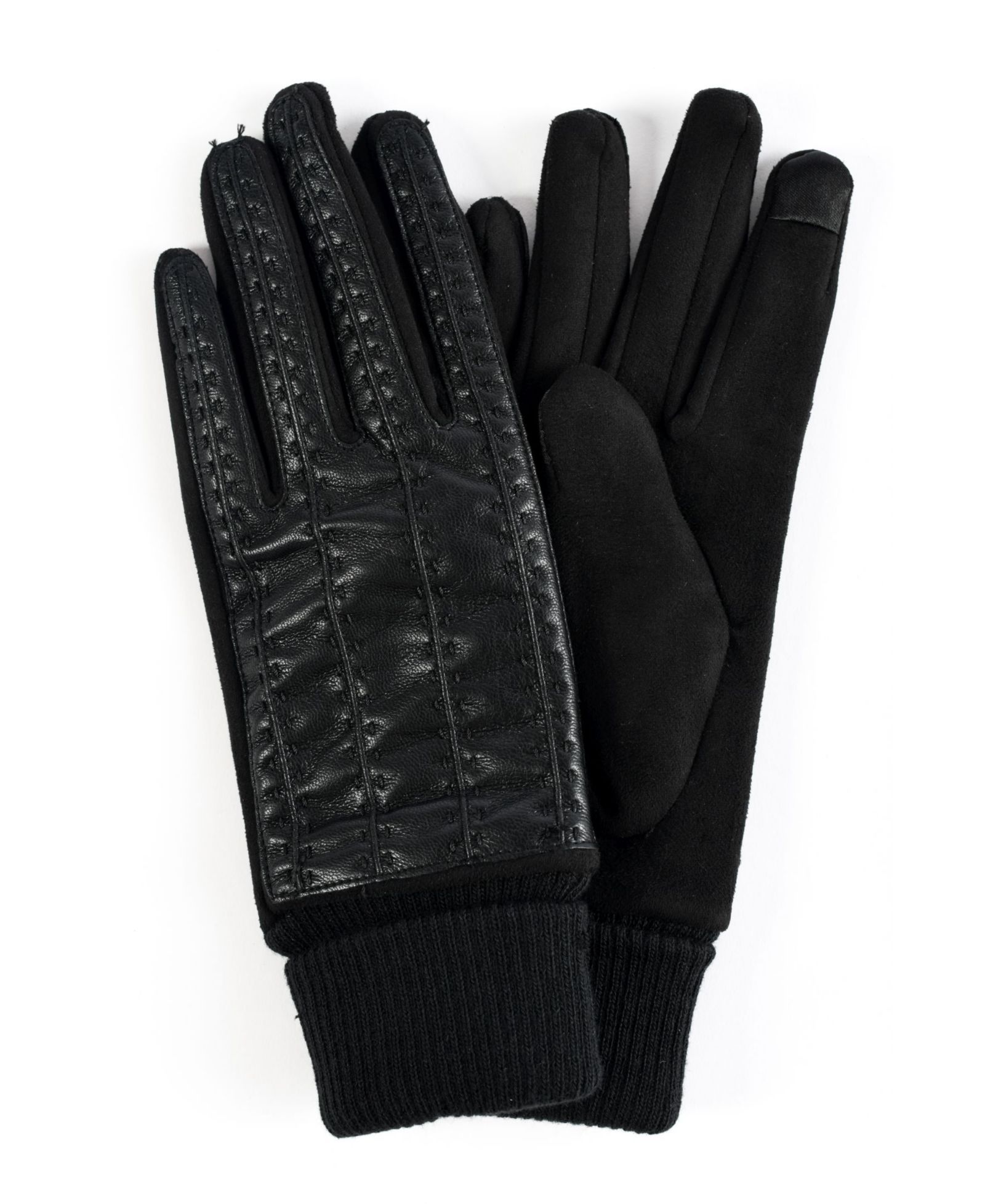 Marcus Adler Женские Faux Leather Stitched Touchscreen Gloves