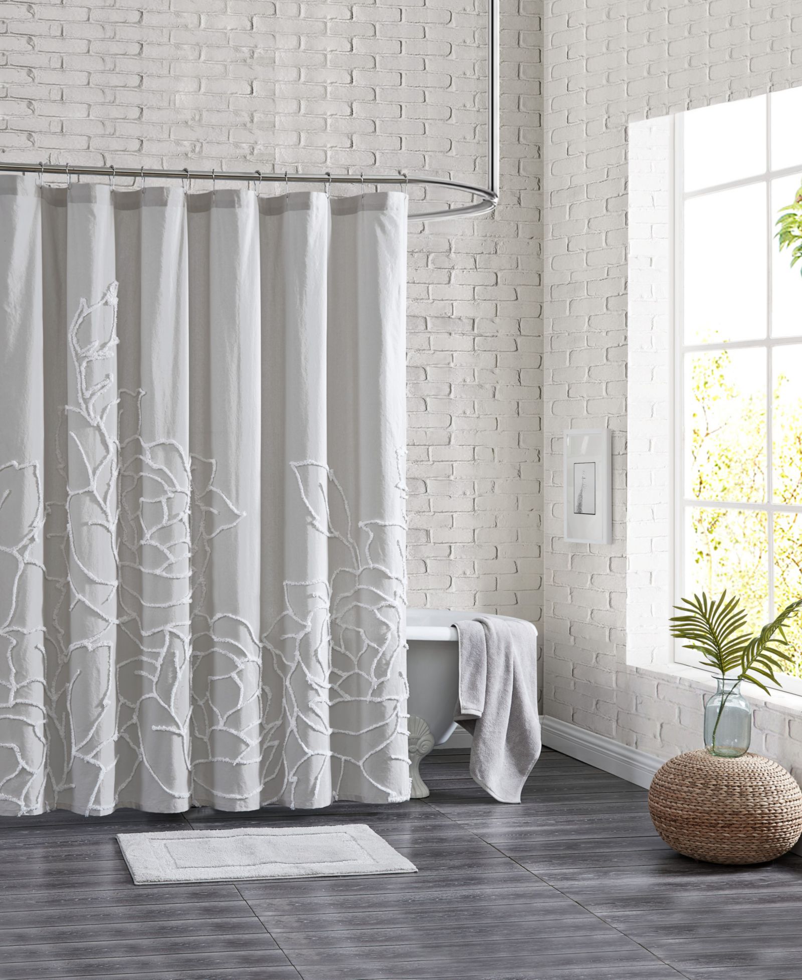 Штора для душа Peri Home Chenille Rose, 72" x 72"