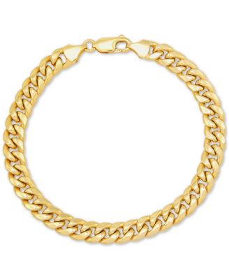 Italian Gold Женский браслет в цепи Miami Cuban Link 7-1/2" (7mm), 10k Gold