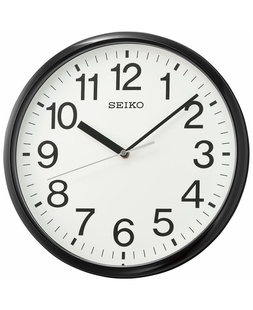 Seiko классические черные офисные часы