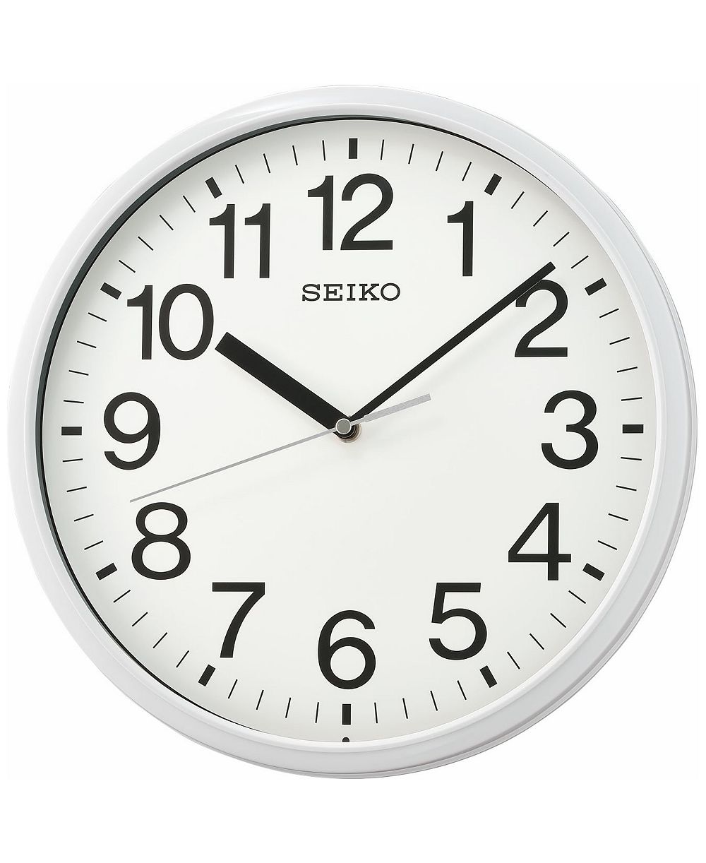 Классические белые офисные часы Seiko