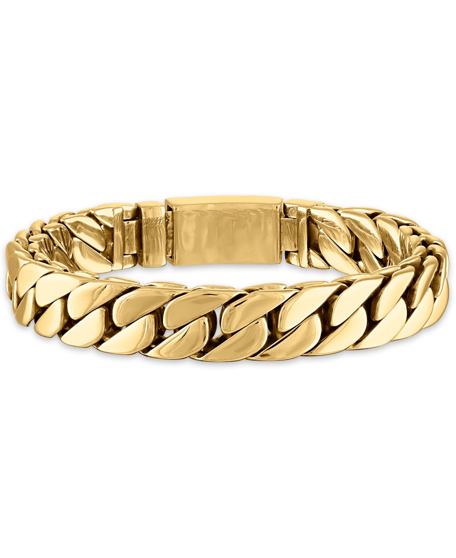 Мужской браслет Esquire Men's Jewelry Curb Link Chain, золото-тонкое напыление на нержавеющей стали