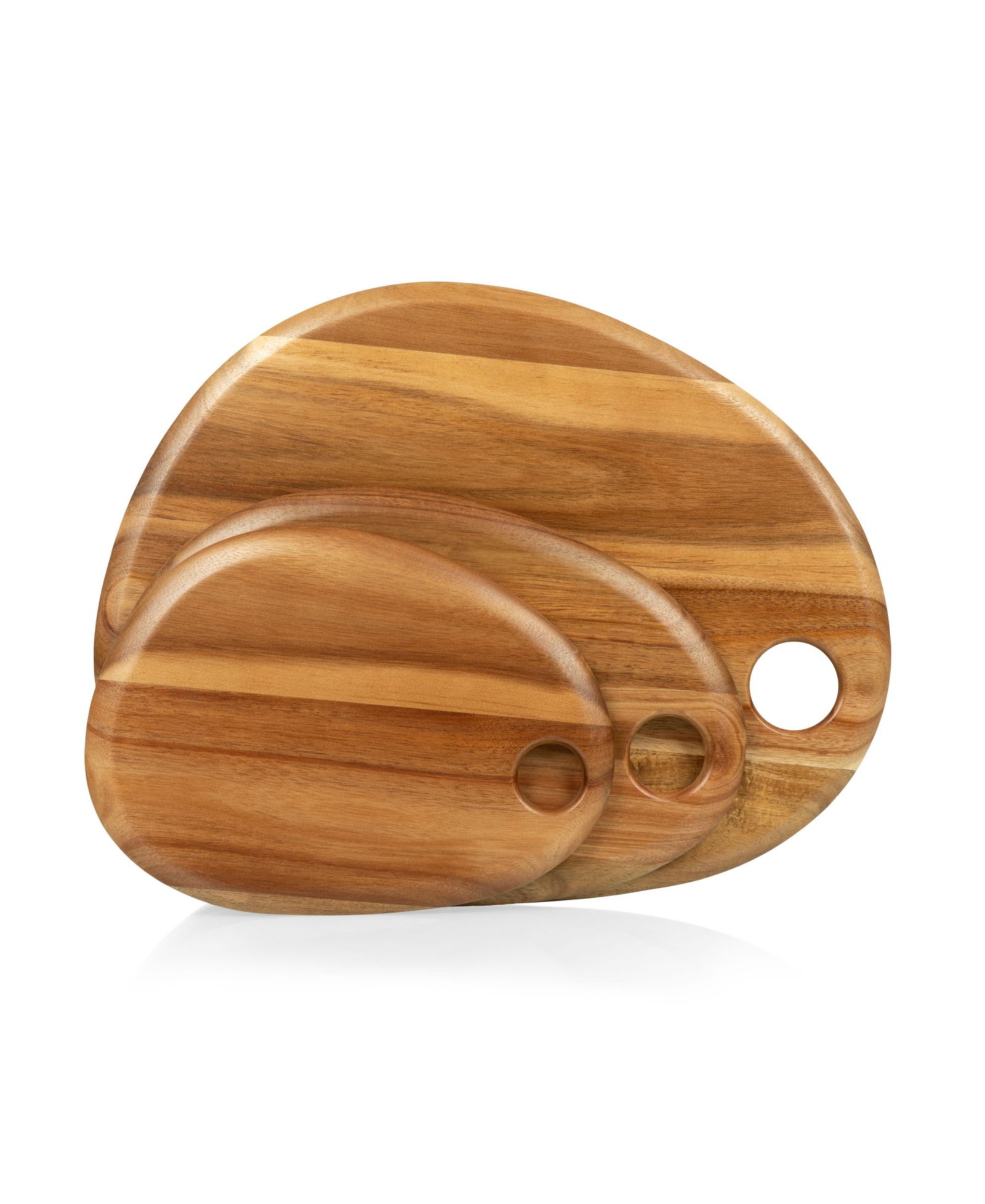 Сервировочные доски Toscana Set of 3 Pebble Shaped Acacia