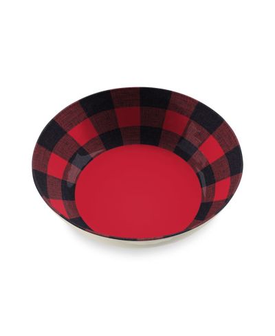 Abode Homewares винтажная миска для подачи из меламин с узором «буйволовая клетка»