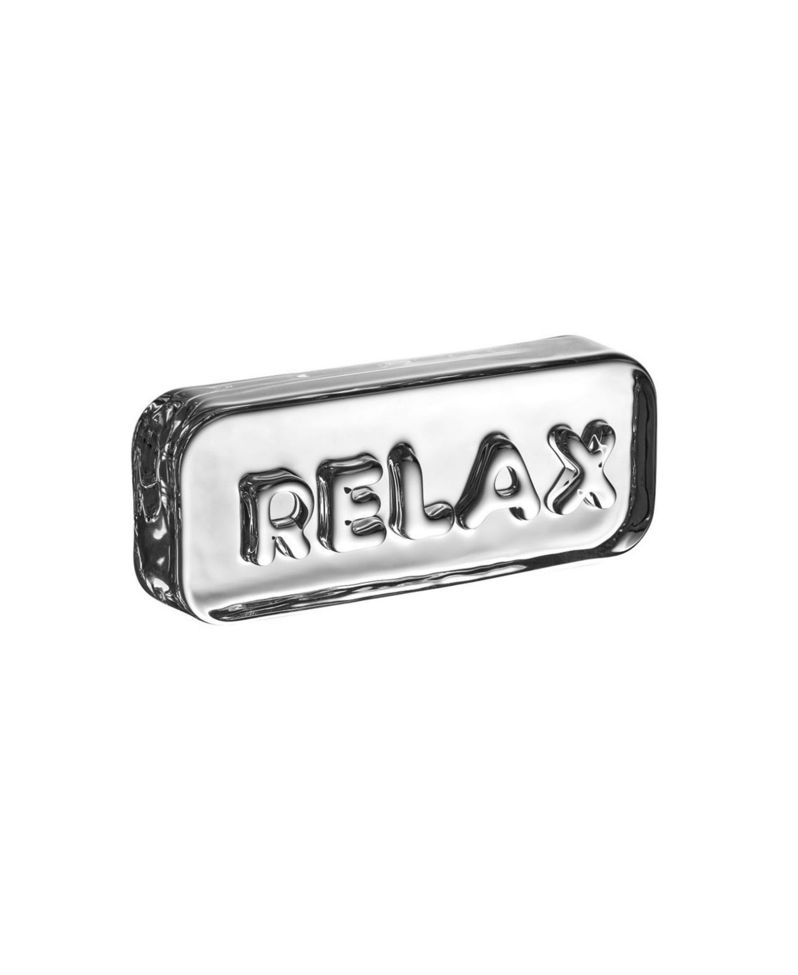 Полосатое стеклянное пресс-папье Nude Glass Paroles Relax