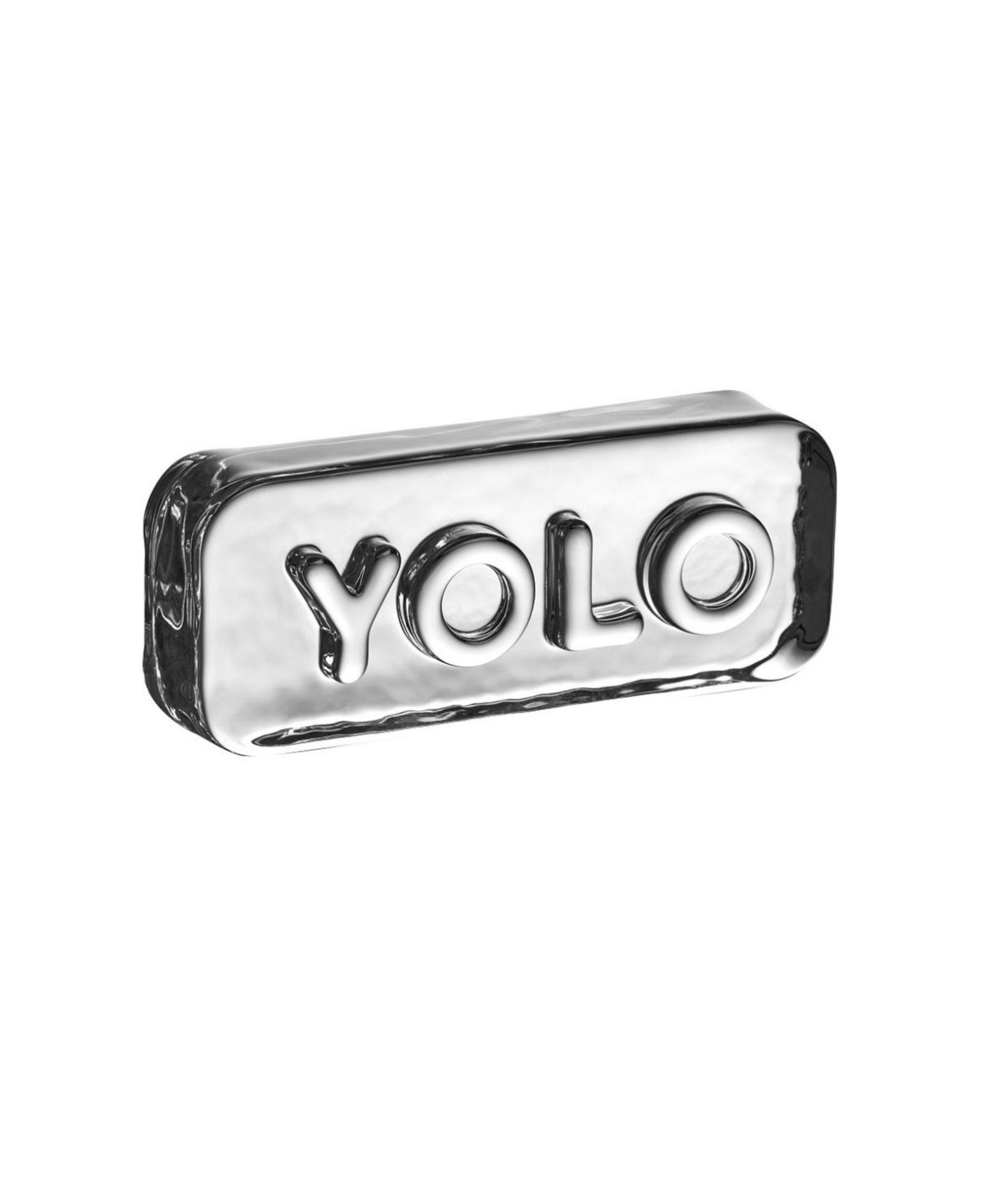 Стеклянное пресс-папье Paroles YOLO Glass
