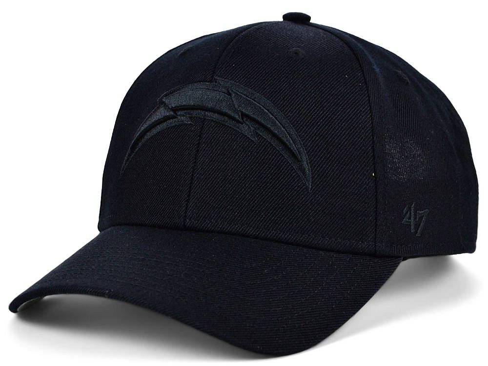 '47 Brand Los Angeles Chargers Black & Black MVP Cap