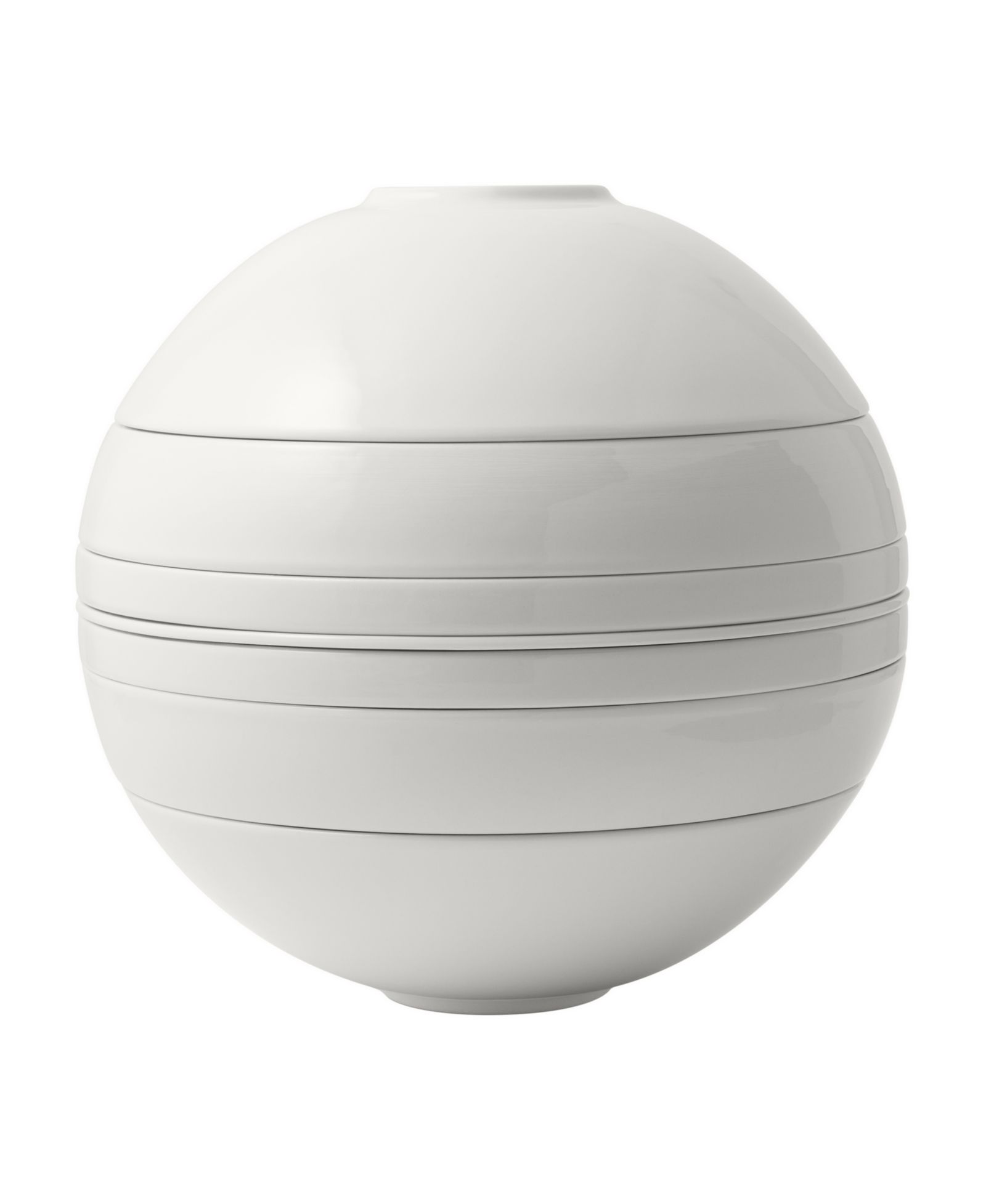 Villeroy & Boch La Boule White 7-Piece Dinnerware Set, Service for 2