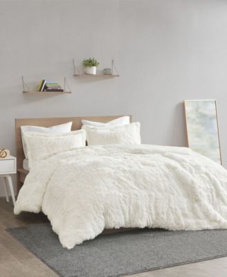 Intelligent Design Malea Shaggy Faux-Fur 2-Pc. Duvet Cover Set, Twin