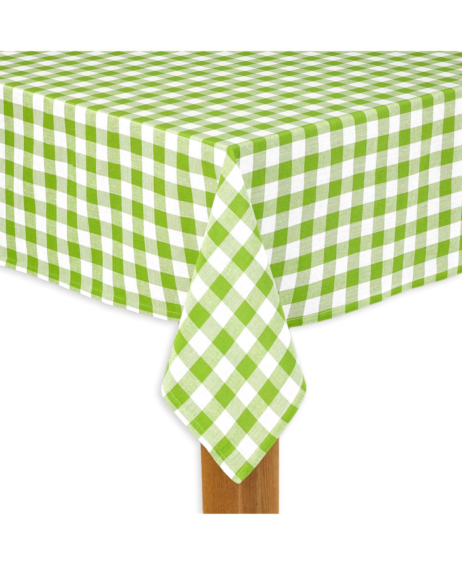Lintex Buffalo Check Green 100% Cotton Table Cloth for Any Table 60"X84"
