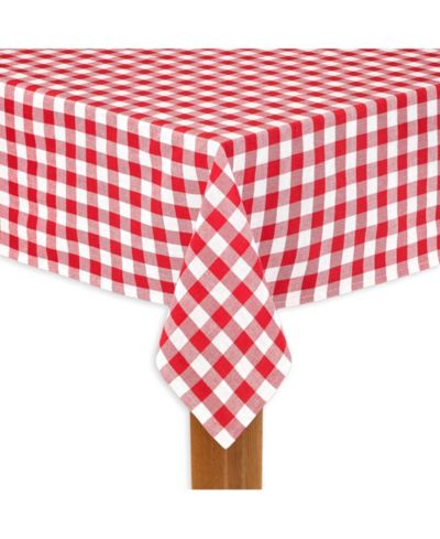 Lintex Buffalo Check Red 100% Cotton Table Cloth for Any Table 60"X104"