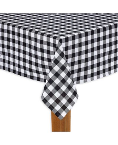Lintex Buffalo Check Black 100% Cotton Table Cloth for Any Table 60"X84"