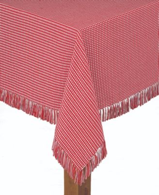 Lintex Homespun Red 100% Cotton Tablecloth 60"X120"