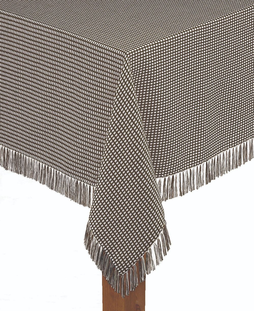 Lintex Homespun Chocolate 100% Cotton Tablecloth 70" Round