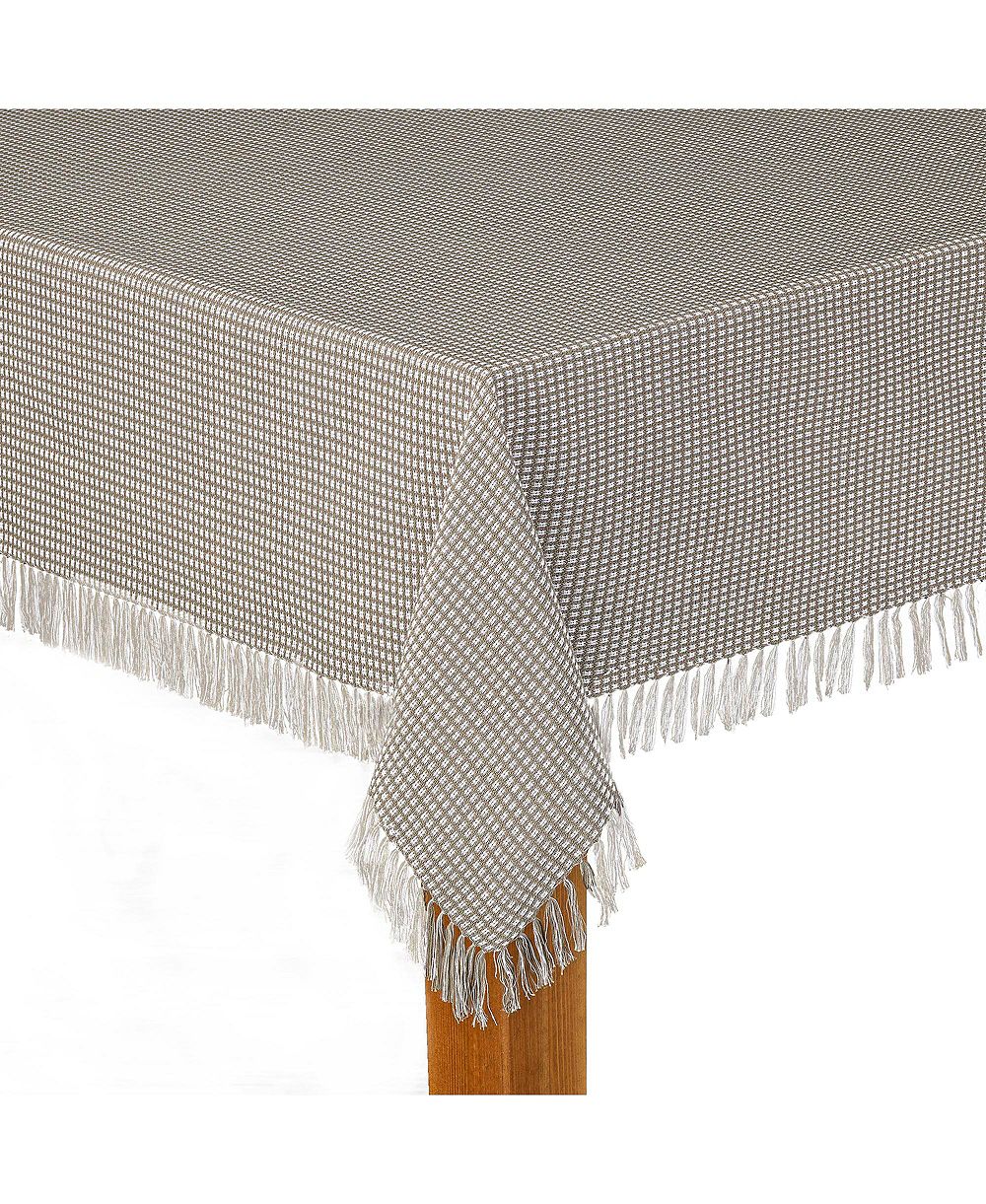 Lintex Homespun Grey 100% Cotton Tablecloth 60"X102"
