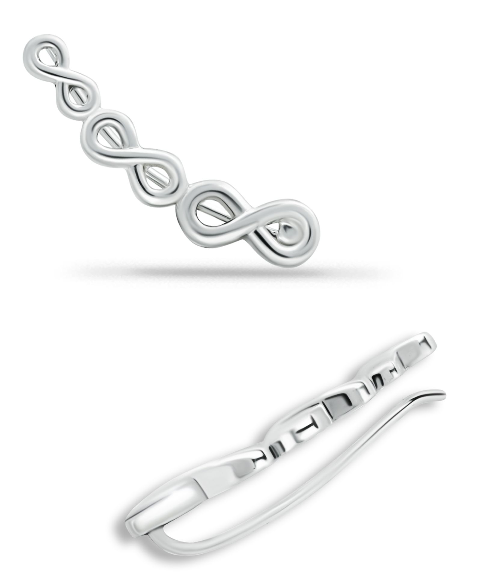 Giani Bernini Серьги-кафф Infinity в 18k золоте поверх стерлингового серебра или стерлинговое серебро