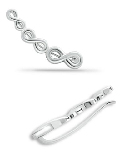 Giani Bernini Infinity Ear Crawler Earrings in 18k Gold Over Sterling Silver or Sterling Silver