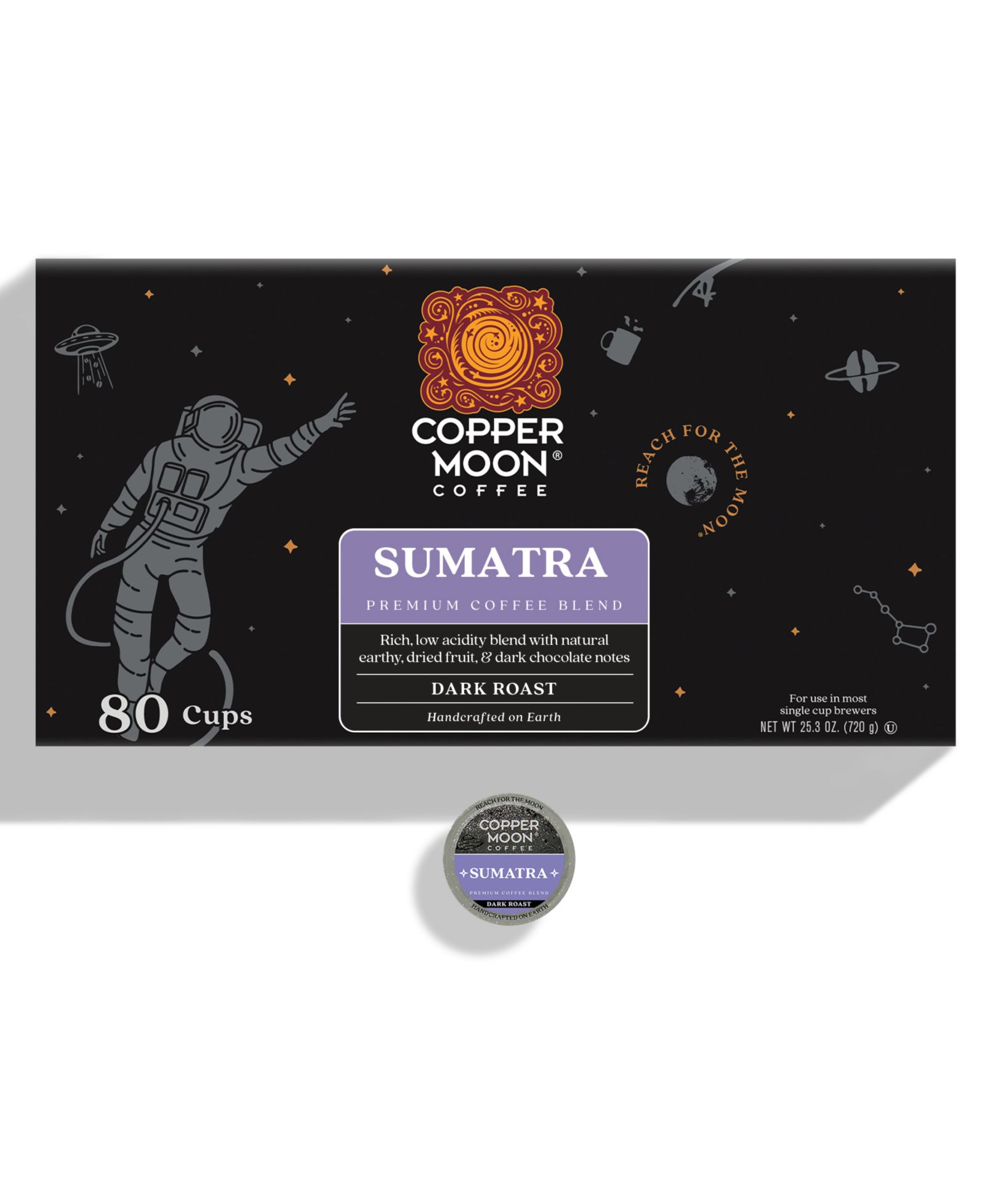 Кофейные капсулы Copper Moon Coffee Sumatra Blend, 80 шт