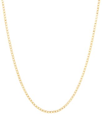 Polished 20" Curb Chain in Solid 10K Yellow Gold