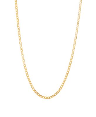 Polished 22" Curb Chain in Solid 10K Yellow Gold