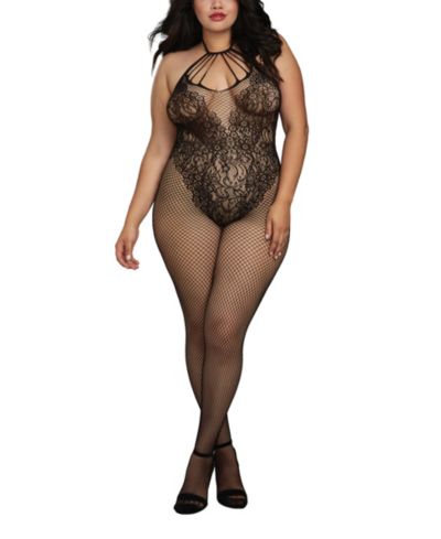 Женское боди Dreamgirl Plus Size Fishnet Body Stocking