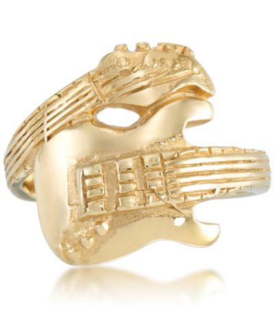 Andrew Charles by Andy Hilfiger Men's Guitar Ring in Yellow Ion-Plated Stainless Steel