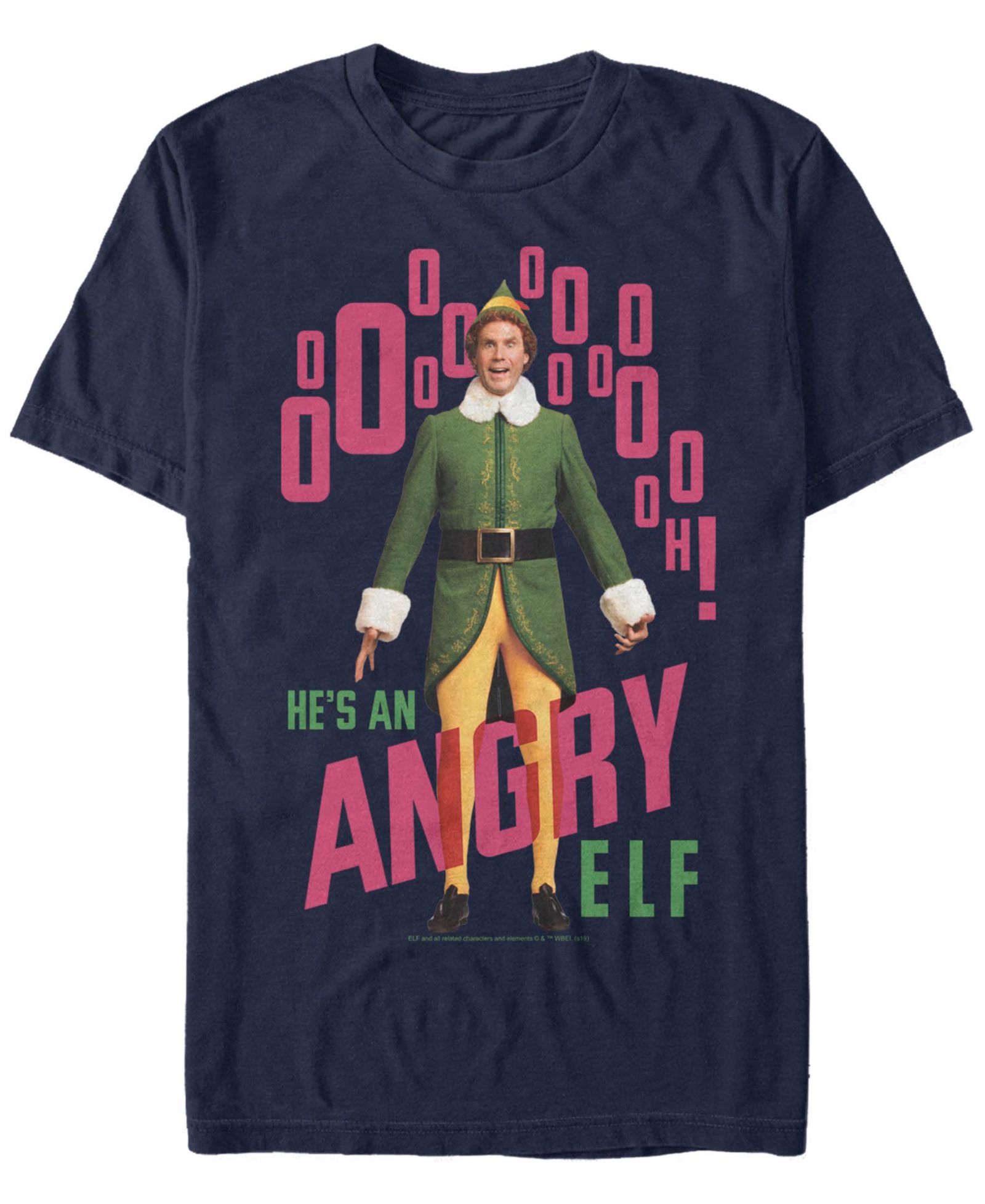Мужская футболка Elf He's Angry с коротким рукавом