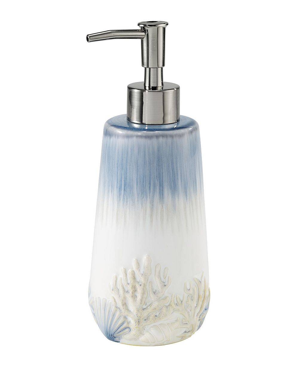 Avanti Abstract Coastal Seashells & Coral Ceramic Soap/Lotion Dispenser