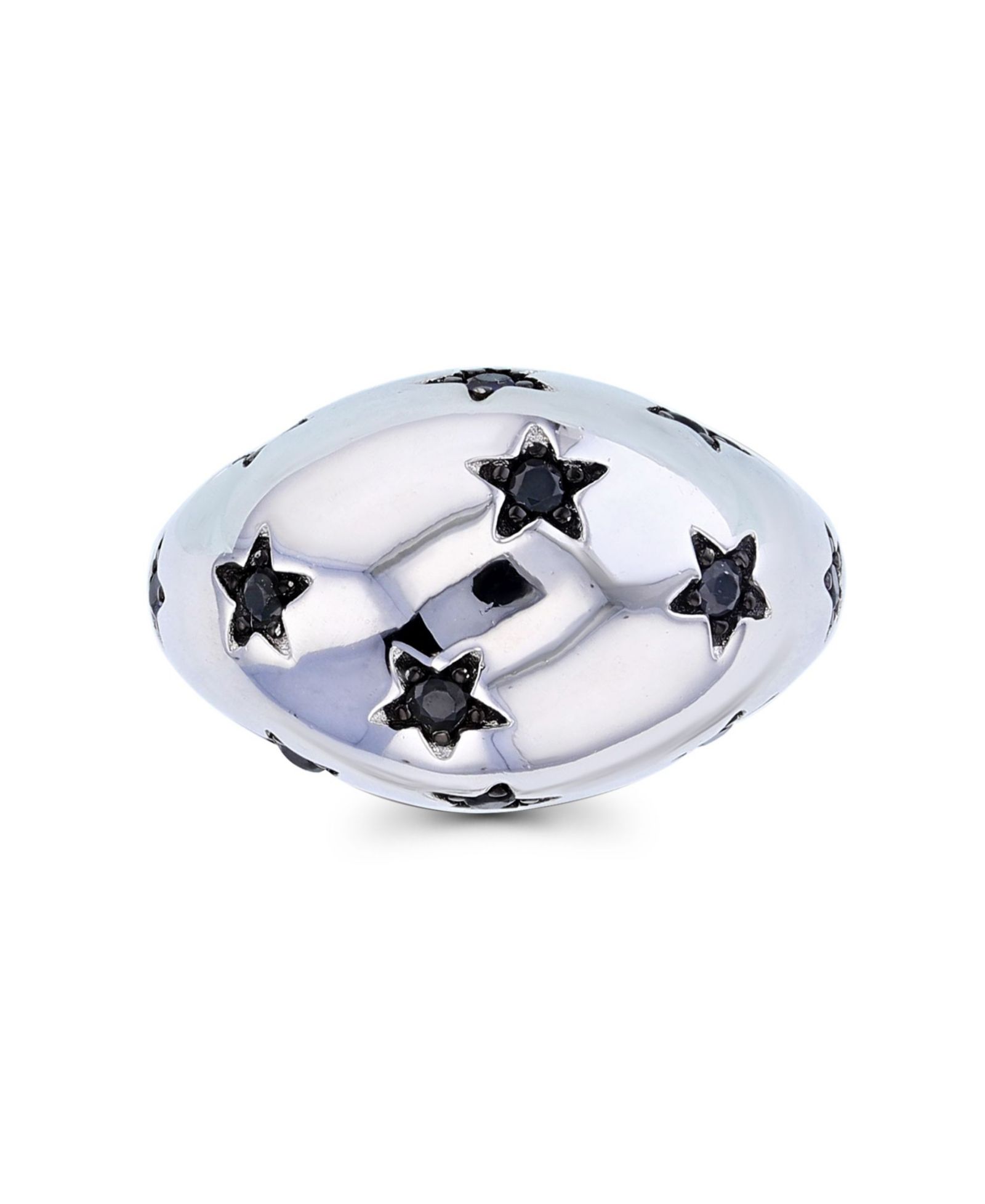Кольцо Black Spinel Pave Stars Domed Ring