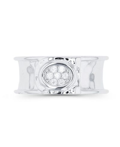 Macy's Кольцо с центром из кубического циркония Hammered