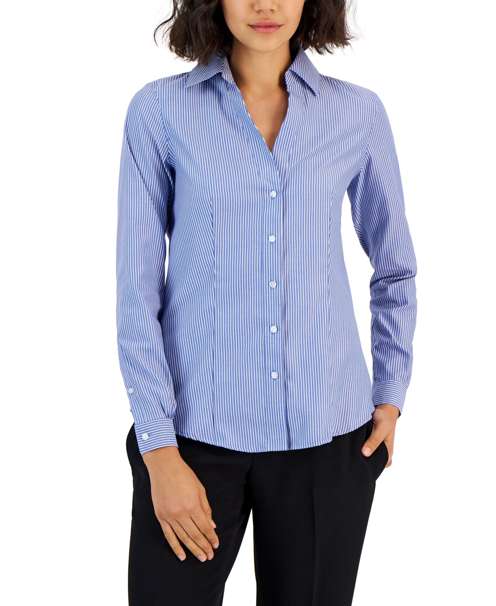 Женская блузка Jones New York Easy Care Button Up Long Sleeve