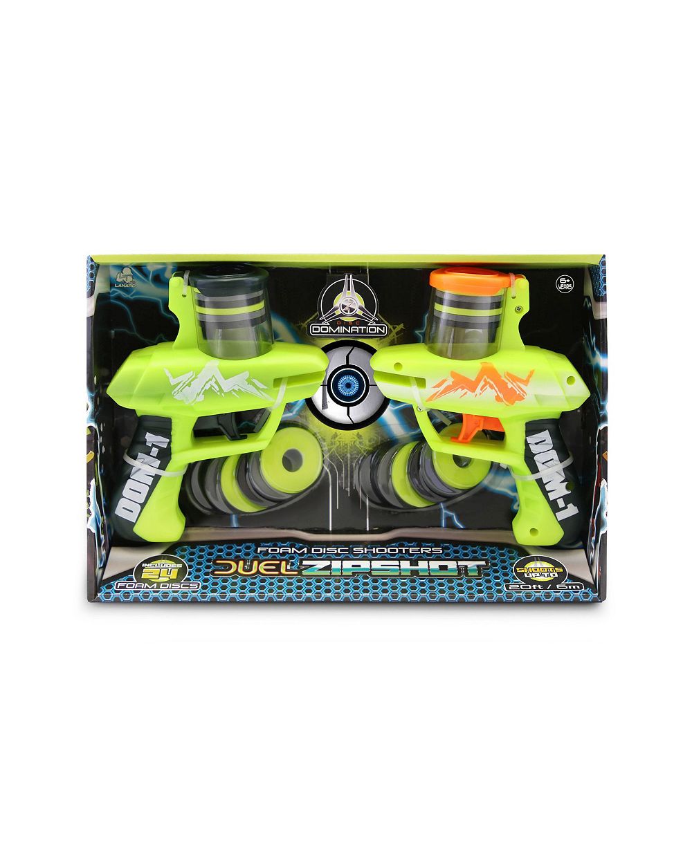 Disc Domination Duel Zip Shot с пенными метателями дисков (2 штуки)