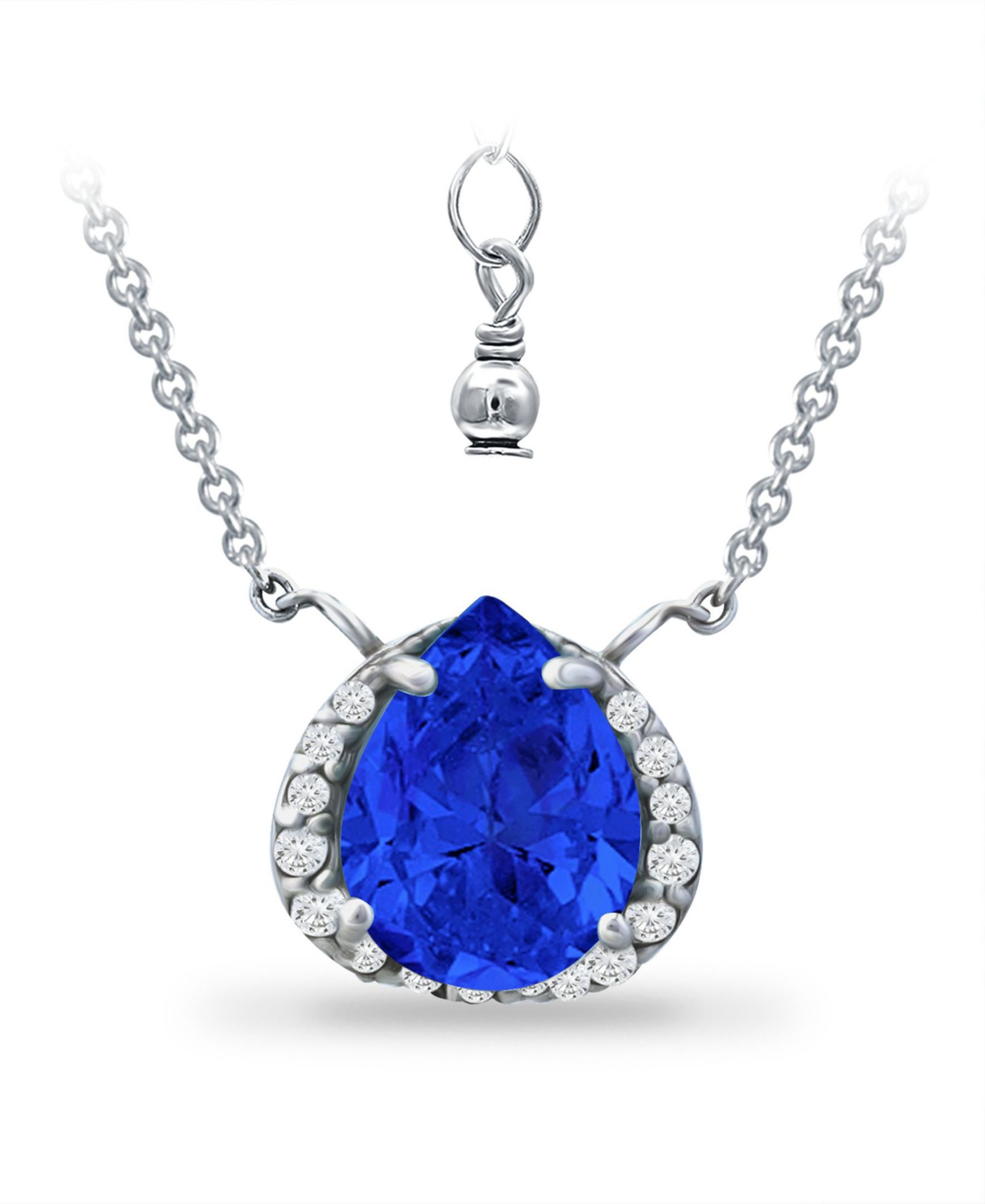 Ожерелье Giani Bernini Simulated Blue Sapphire and Cubic Zirconia Accent