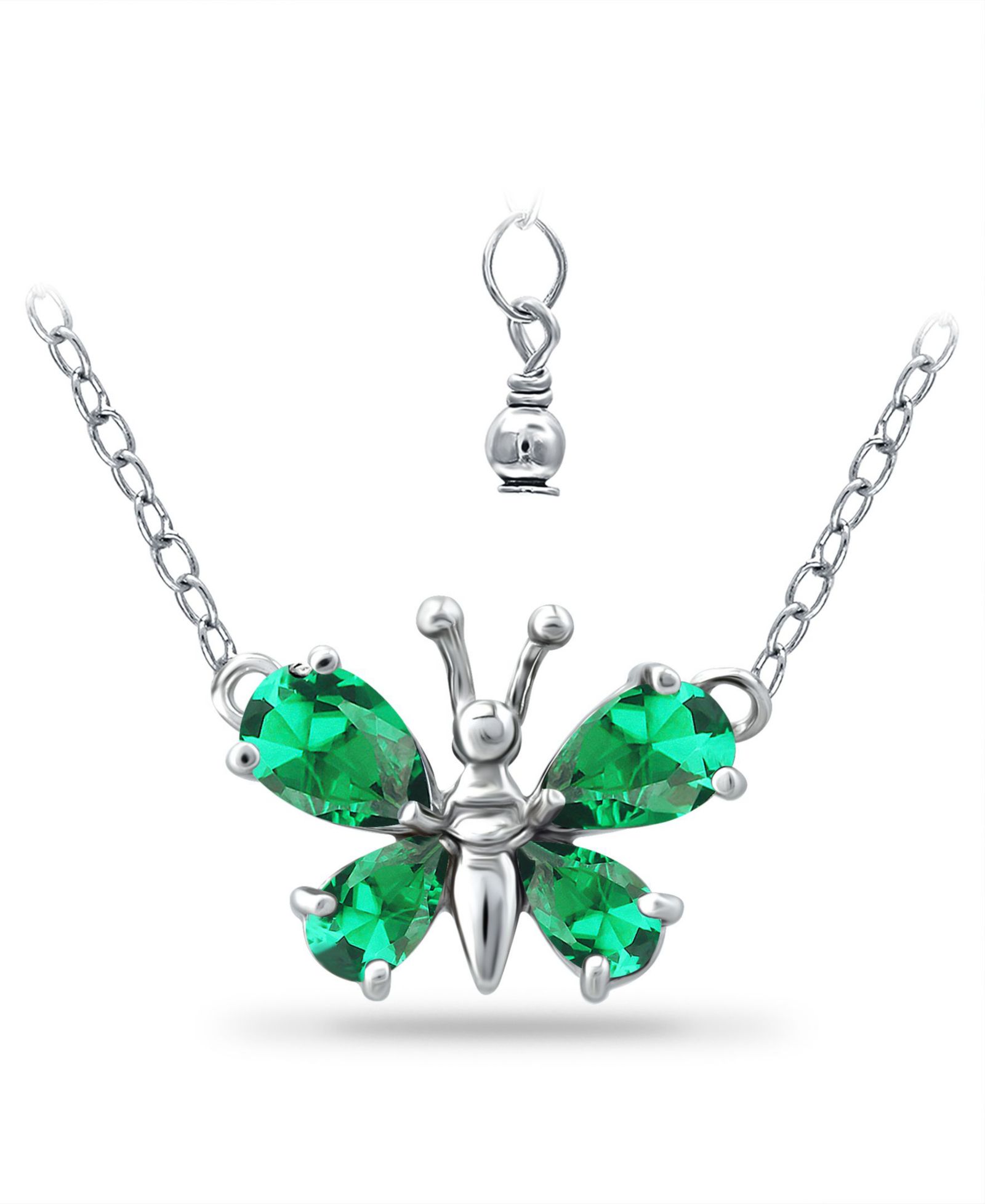 Ожерелье Giani Bernini Green Quartz Butterfly