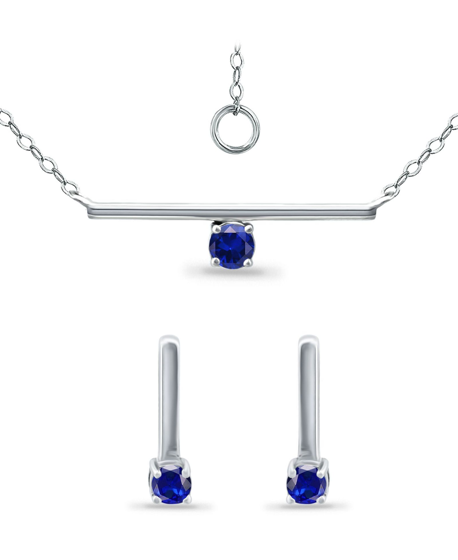 Набор подвеска и серьги Giani Bernini Simulated Blue Sapphire, 3 Piece