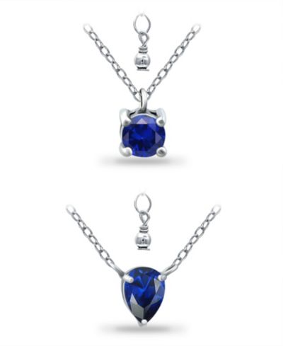 Набор подвесок Giani Bernini Simulated Blue Sapphire, 2 Piece