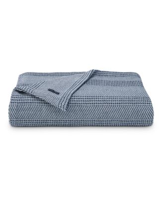 Nautica Chevron Stripe Yarn Dye Cotton Blanket, King