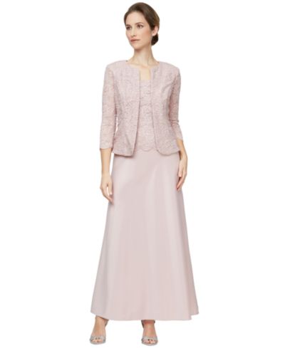 Женское кружевное платье Alex Evenings Lace Jacket & Lace-Top Gown