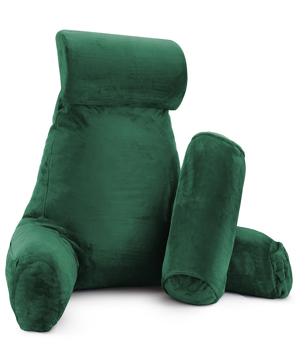 Nestl Soft Velour Cover Reading Backrest Pillow Set, Extra Large