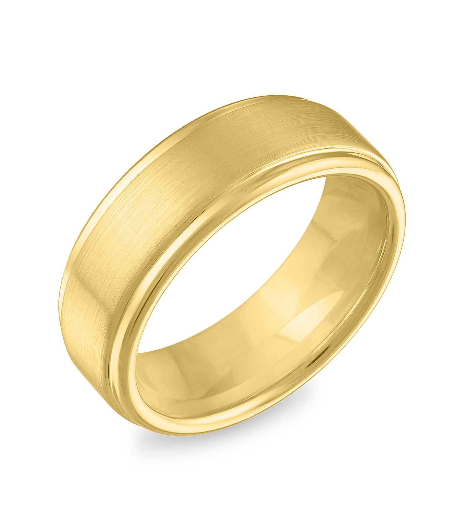 Mens Step Edge Band из желтого тантала