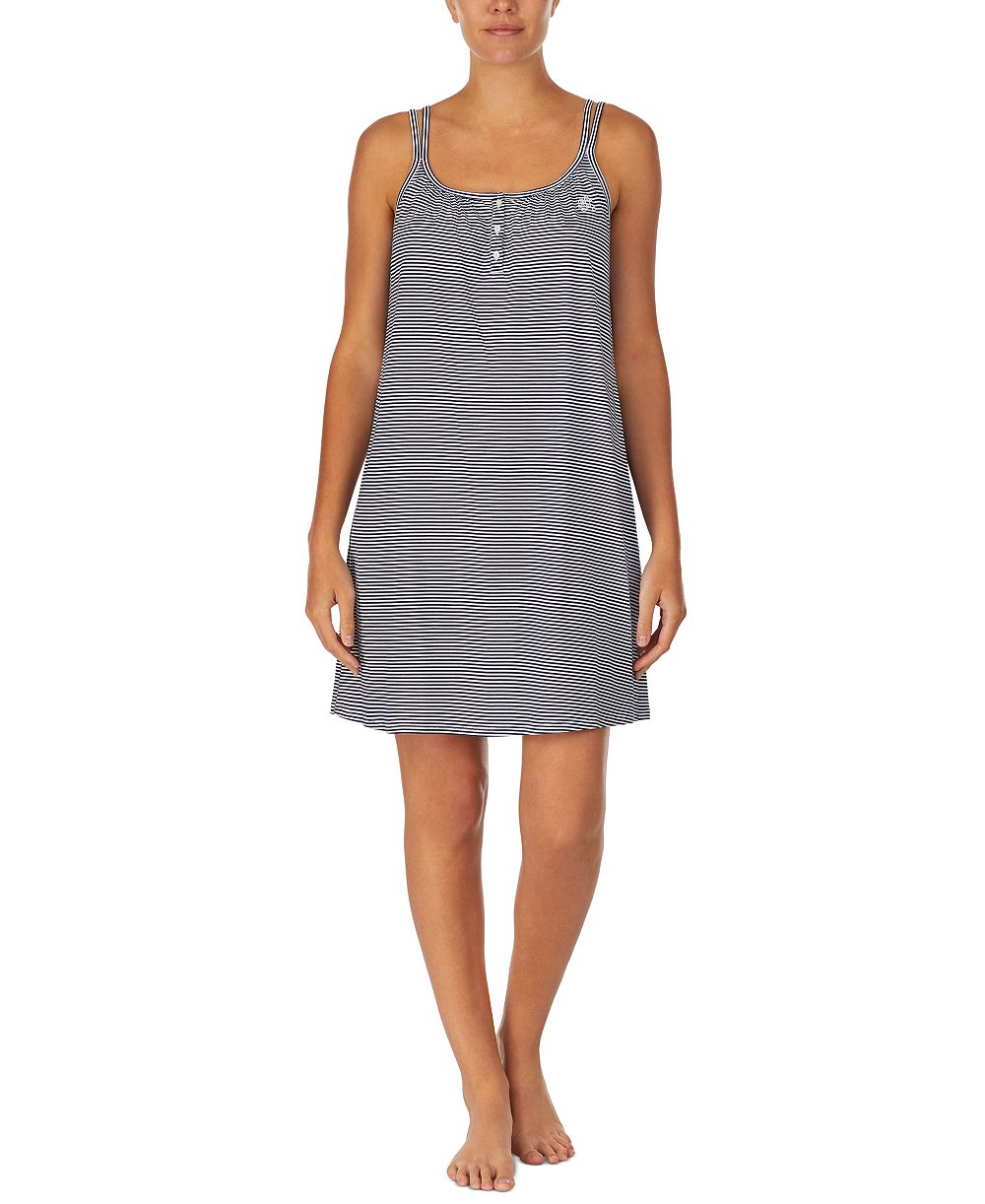 Lauren Ralph Lauren Cotton Knit Double-Strap Nightgown