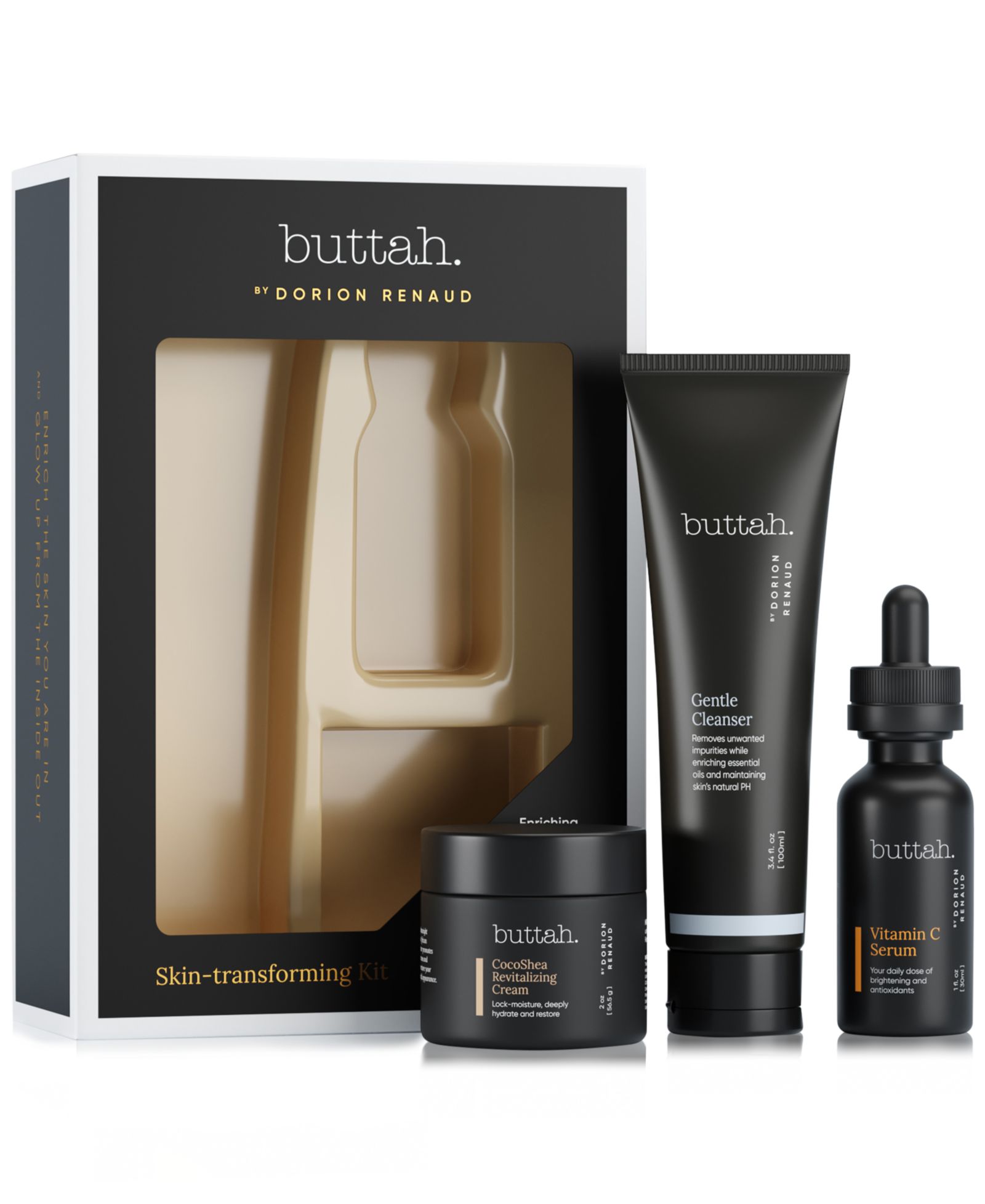 Buttah Skin 3-pc Skin Transforming Kit with CocoShea Revitalizing Cream