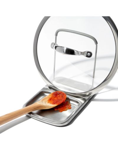 OXO Good Grips Stainless Steel Spoon Rest with Lid Holder