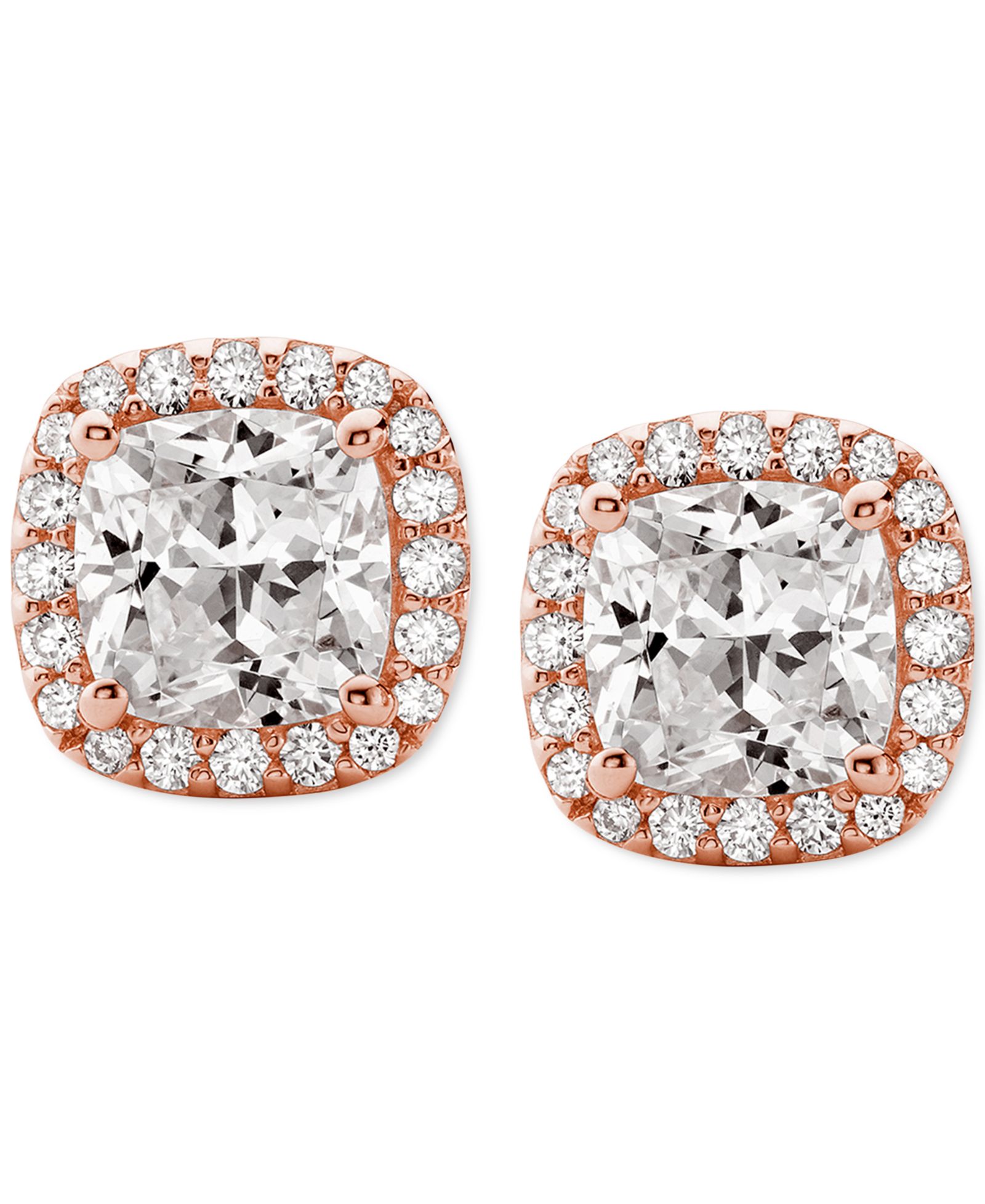 Michael Kors Cushion Cut Halo Stud Earrings