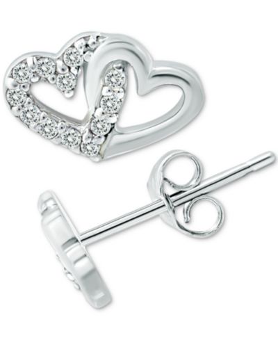 Серьги-гвоздики Giani Bernini Cubic Zirconia Intertwined Hearts