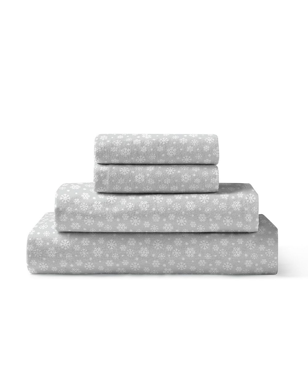 Brielle Home Cotton Flannel 4-Pc. Sheet Set, Queen