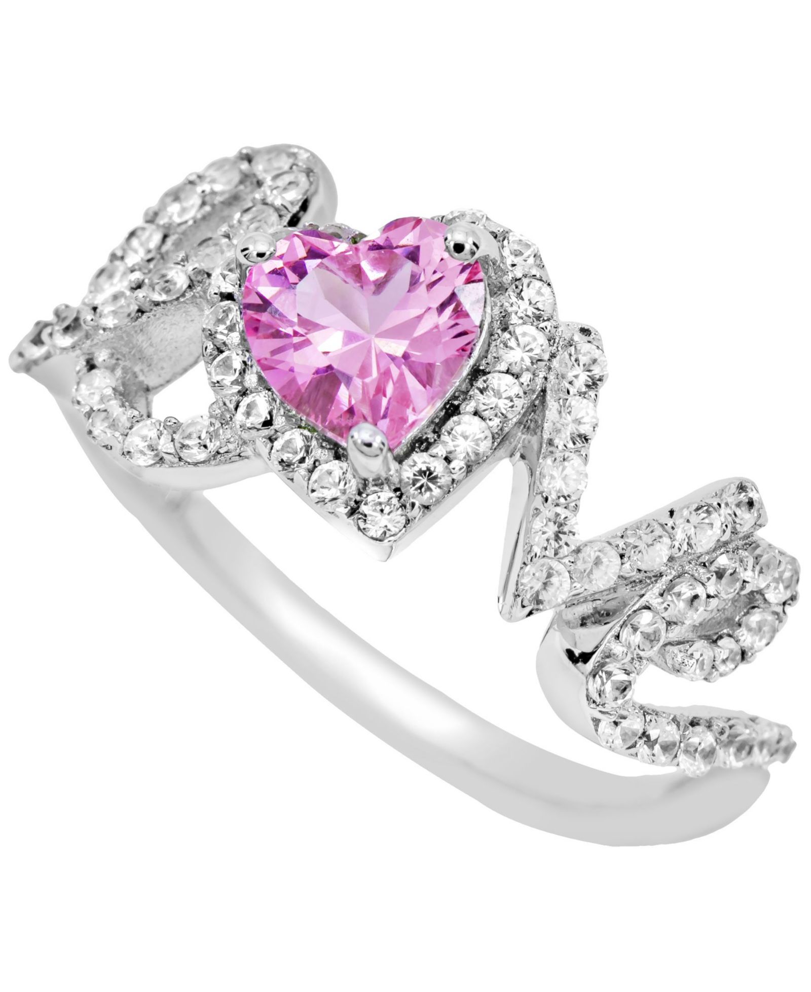 Women's 'Love' Message Ring in Sterling Silver