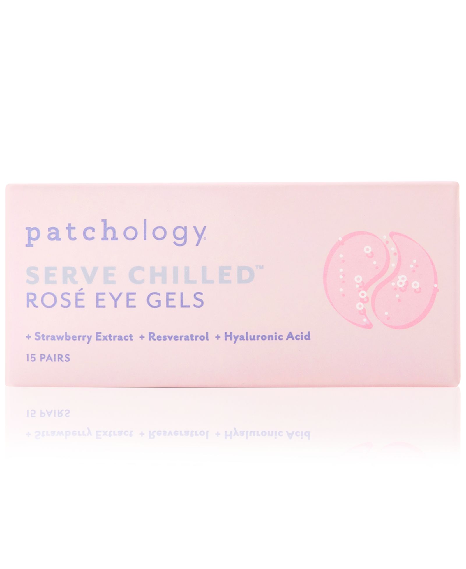 Patchology Serve Chilled Rosé Eye Gels, 15 pairs